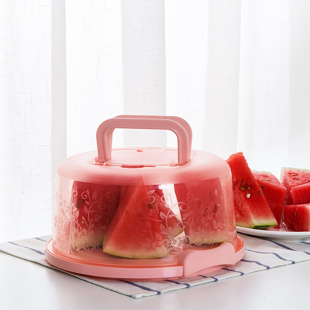 Portable Cupcake Carrier Food Preservation Boxwith Handle Transparent Cake Box