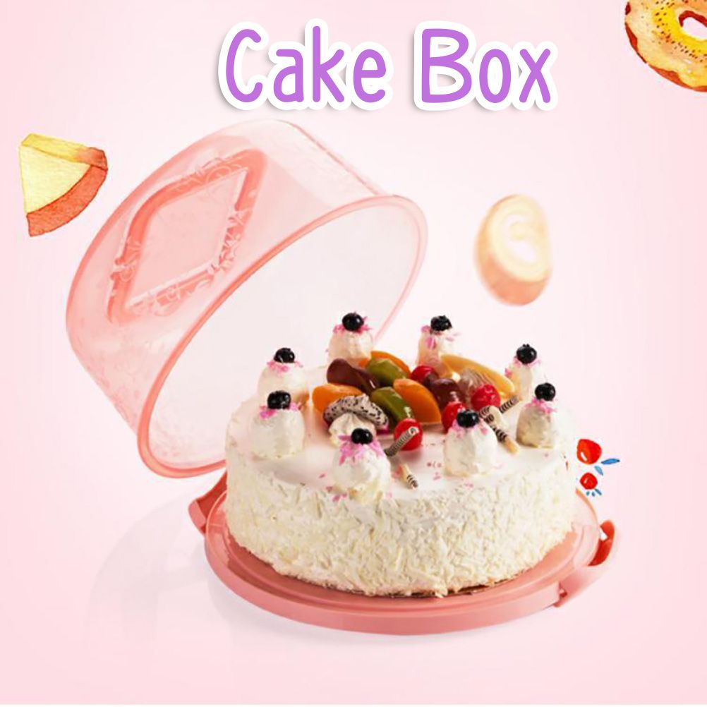 Portable Cupcake Carrier Food Preservation Boxwith Handle Transparent Cake Box