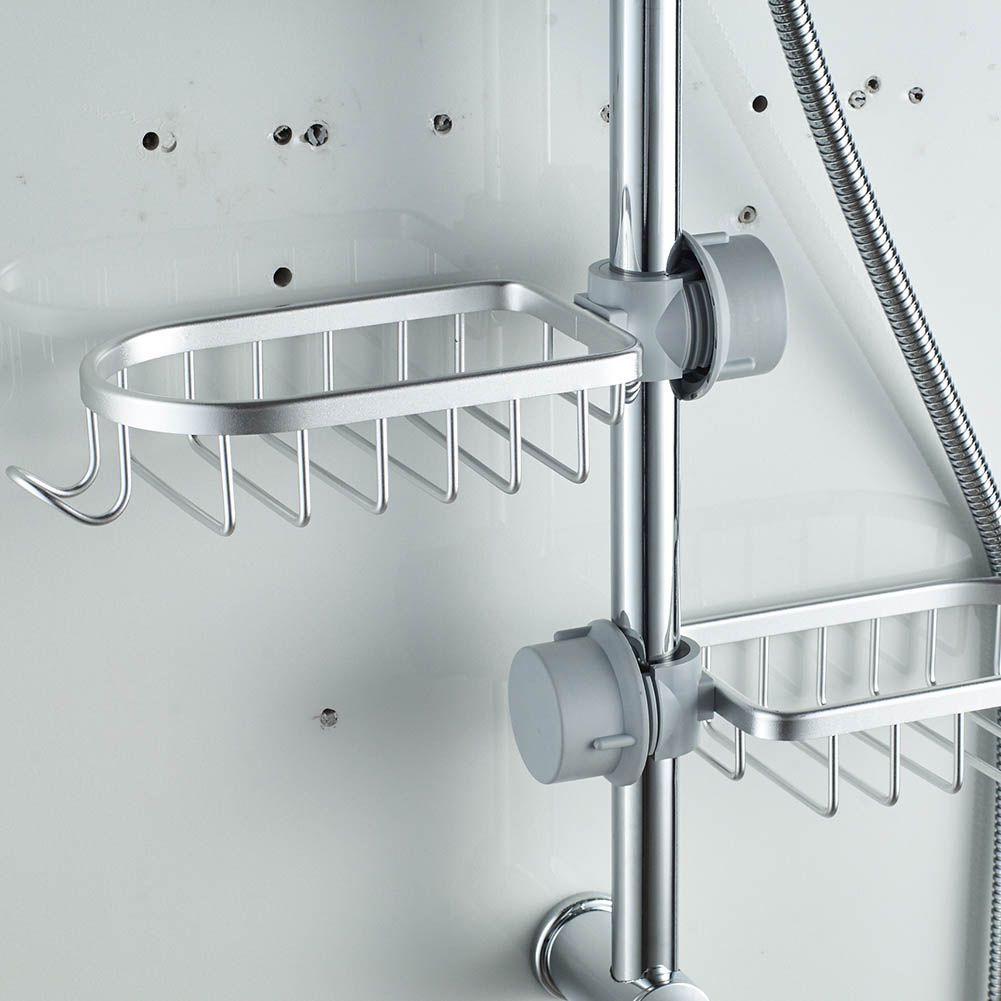 Kitchen Faucet Sponge Holder Stainless Steel Kitchen Sink Caddy Basket Organizer Bathroom Shower Faucet Storage Rack