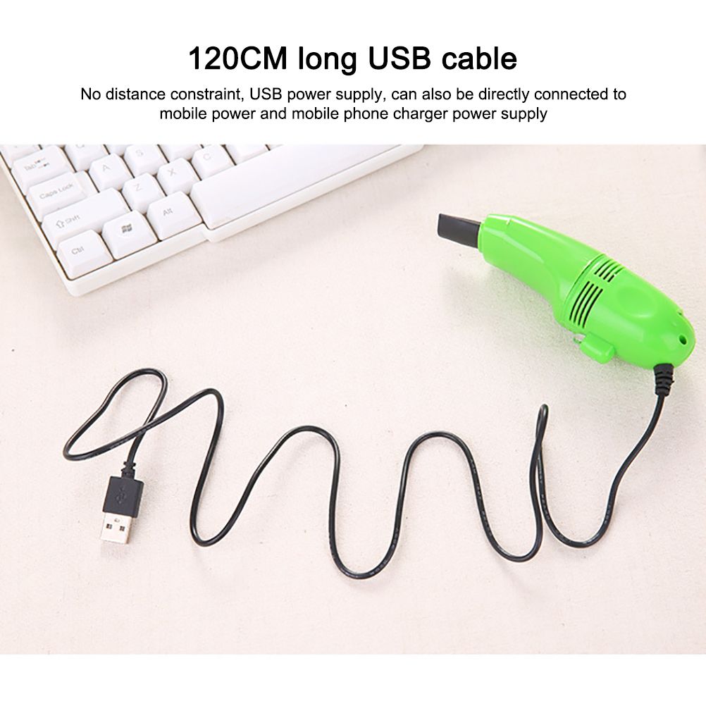USB Mini Computer Keyboard Vacuum Cleaner PC Laptop Brush Dust Cleaning Kit