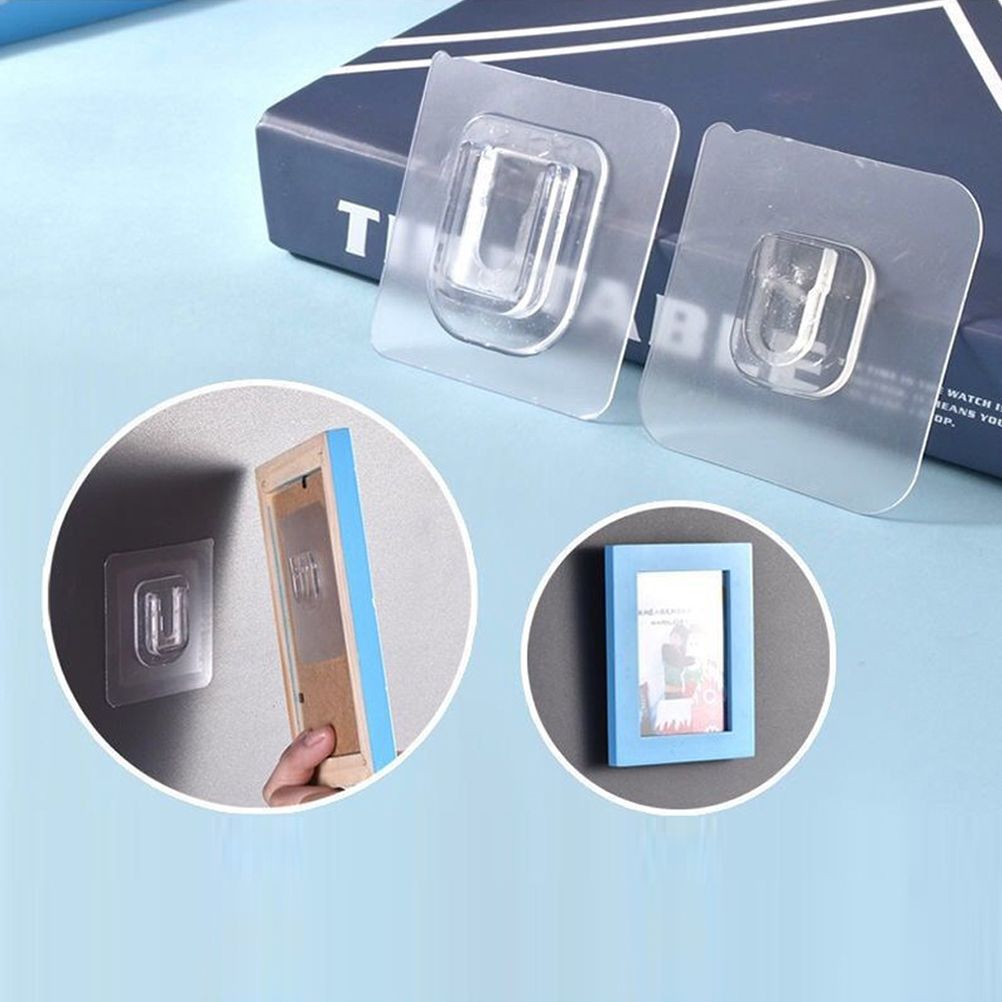 5 Pcs Wall Mounted Holder Strong Adhesive Hanger Punch Free Hanging Hook for Home Bathroom
