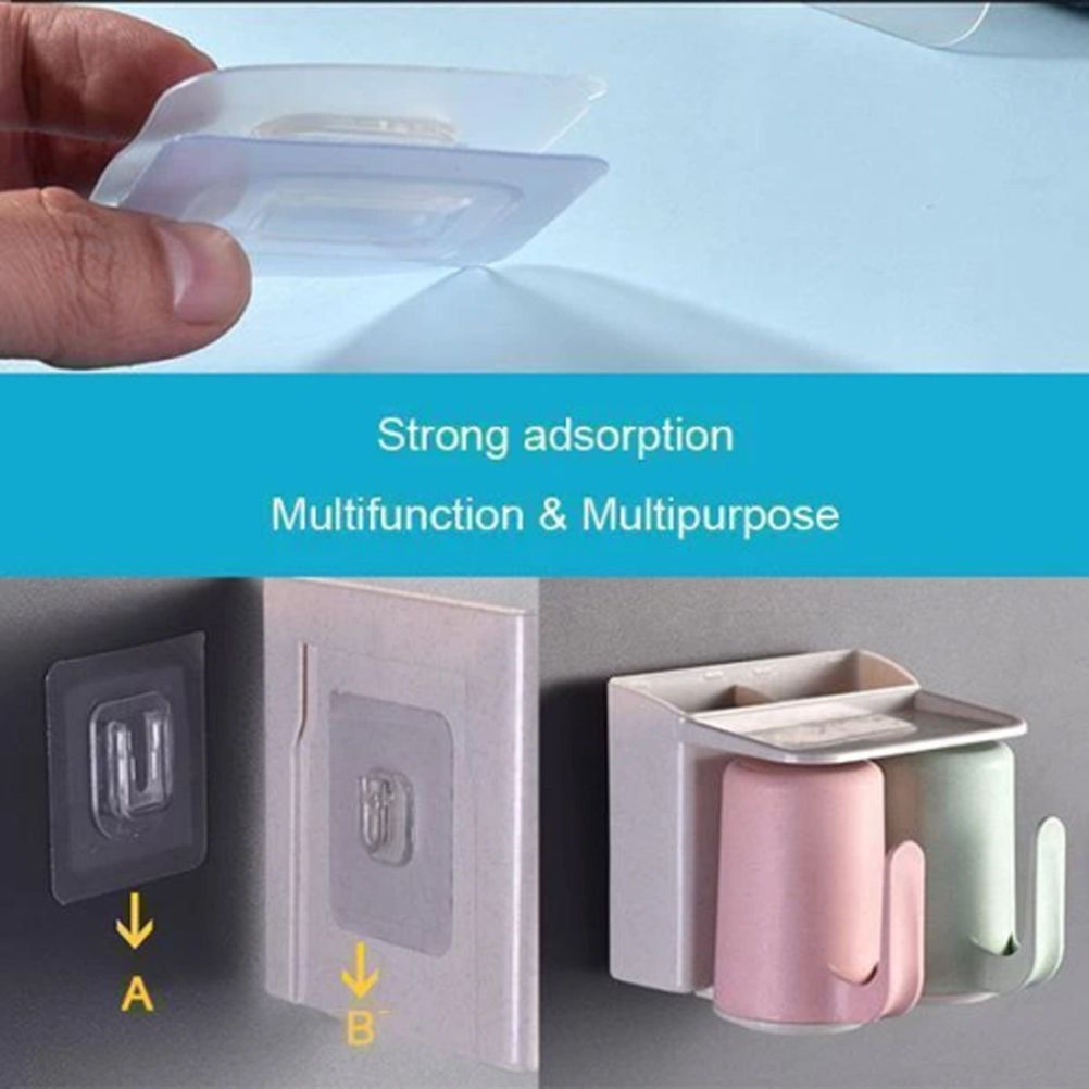 5 Pcs Wall Mounted Holder Strong Adhesive Hanger Punch Free Hanging Hook for Home Bathroom