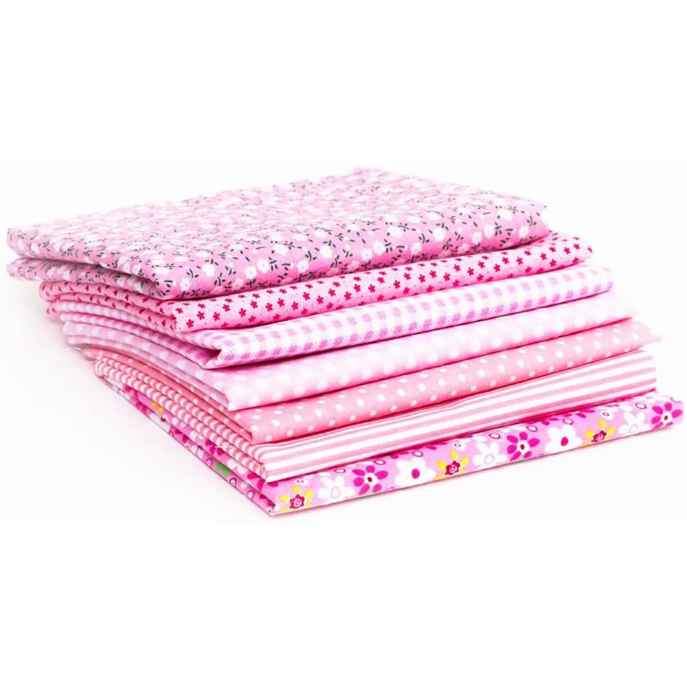 7Pcs Assorted Fat Quarter Bundle Quilt Quilting Cotton Fabric Sewing DIY Set