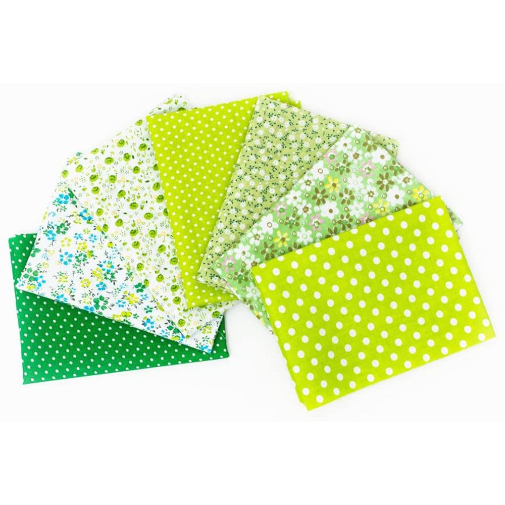 7Pcs Assorted Fat Quarter Bundle Quilt Quilting Cotton Fabric Sewing DIY Set