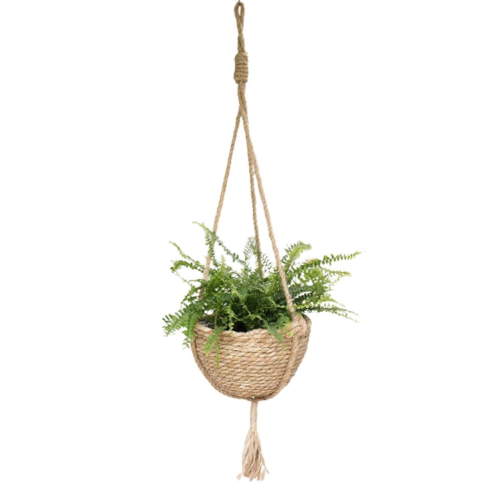 Natural Hanging Seagrass Plant Baskets Dural Layer Flower Planting Basket Holder Garden Decor