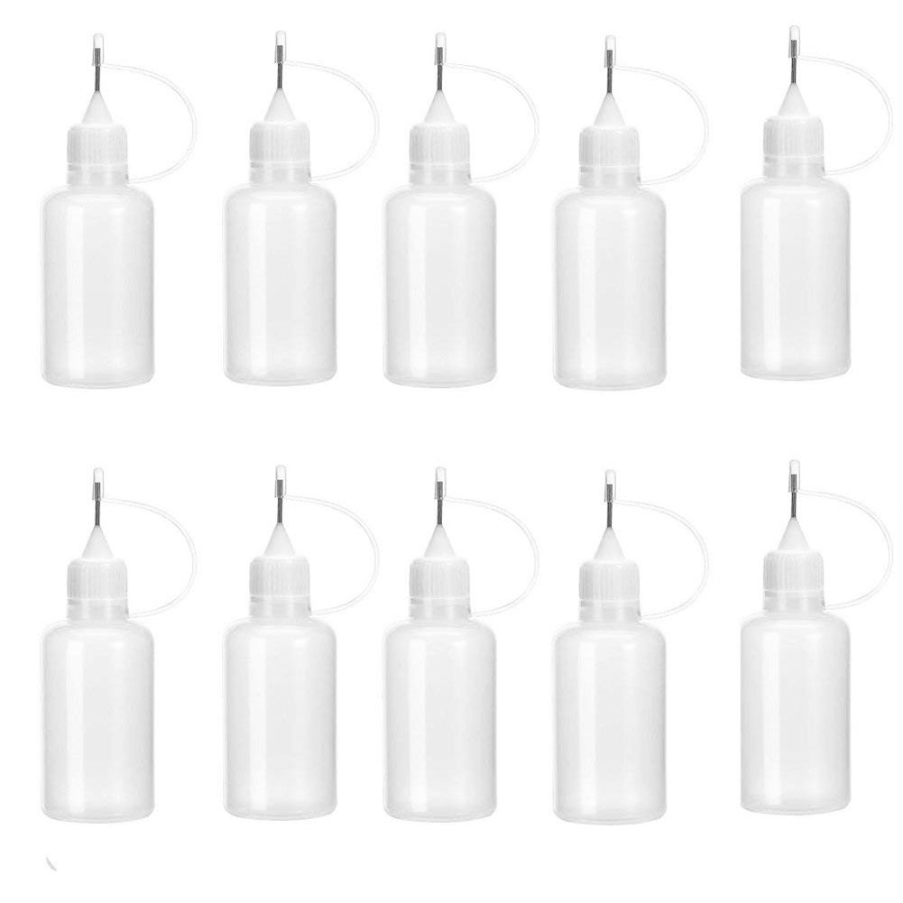 6Pcs 30ml Needle Tip Glue Bottle DIY Paper Art Quilling Tool Bottle Needle Bottle Applicator
