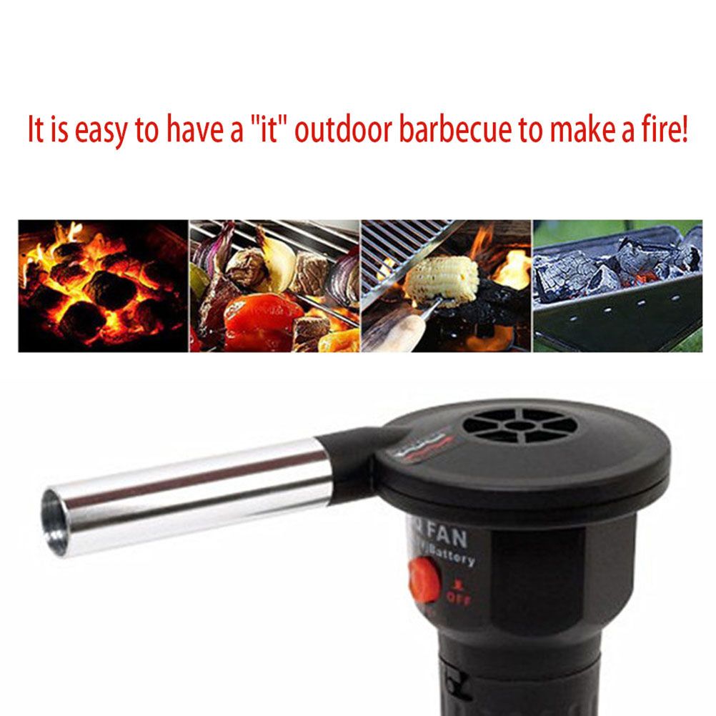 Mini Electric Blower Portable Electricity Barbecue Fan for Outdoor Camping Hiking