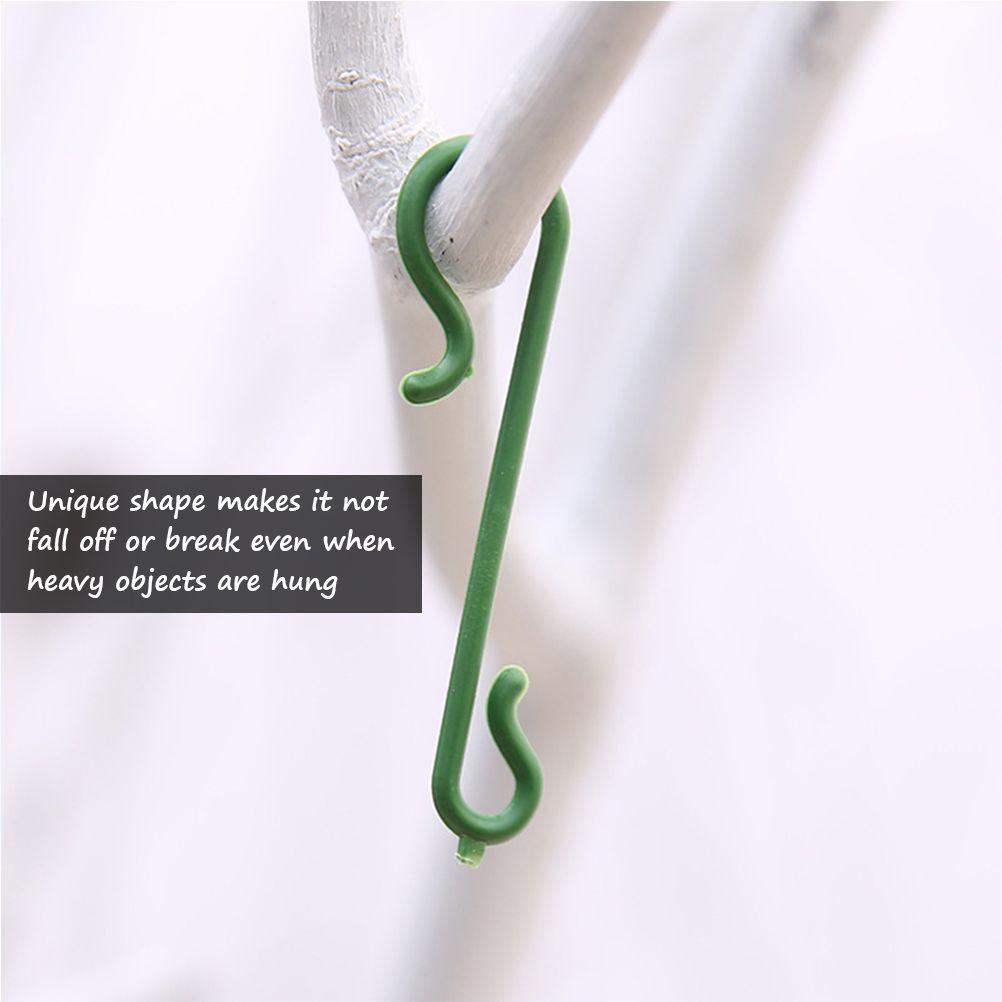 100Pcs Reusable Plastic Christmas Ornament Hooks Mini Hooks S Shaped Hangers for Xmas Home Decoration