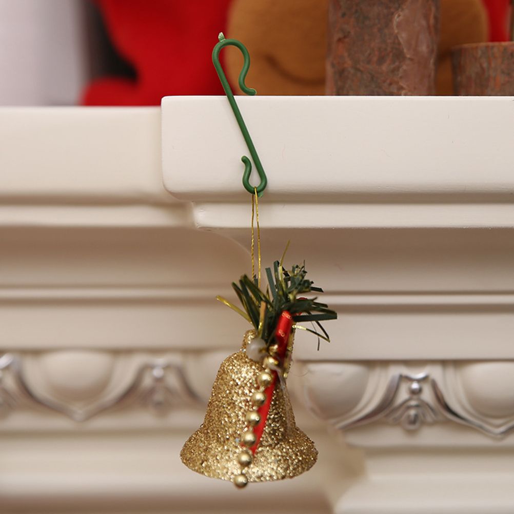 100Pcs Reusable Plastic Christmas Ornament Hooks Mini Hooks S Shaped Hangers for Xmas Home Decoration