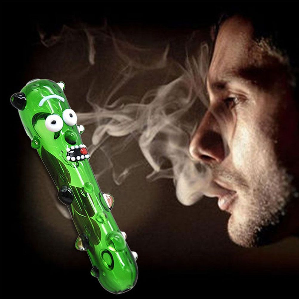 Cucumber Shape Design Glasses Pipe Party Funny Smoking Filter Tool