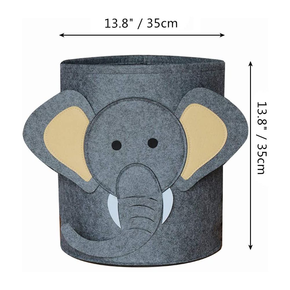 Cartoon Felt Storage Bucket Children's Toys Dirty Clothes Storage Bag Multifunctional Practical Laundry Basket