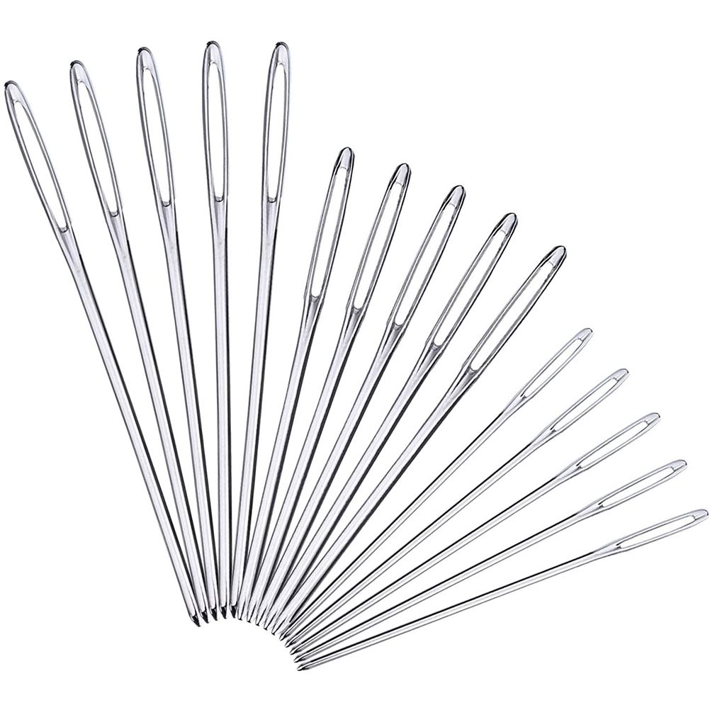 Large Eye Blunt Needles Steel Yarn Knitting Sewing Needles for Leather Projects Houseworking