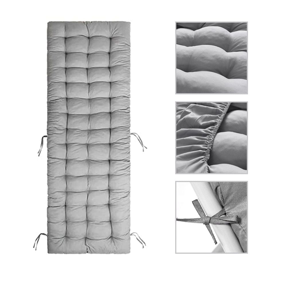 Patio Chaise Lounge Cushions Sun Lounger Cushions Pad Lounge Chair Cushion for Travel Holiday Indoor Outdoor