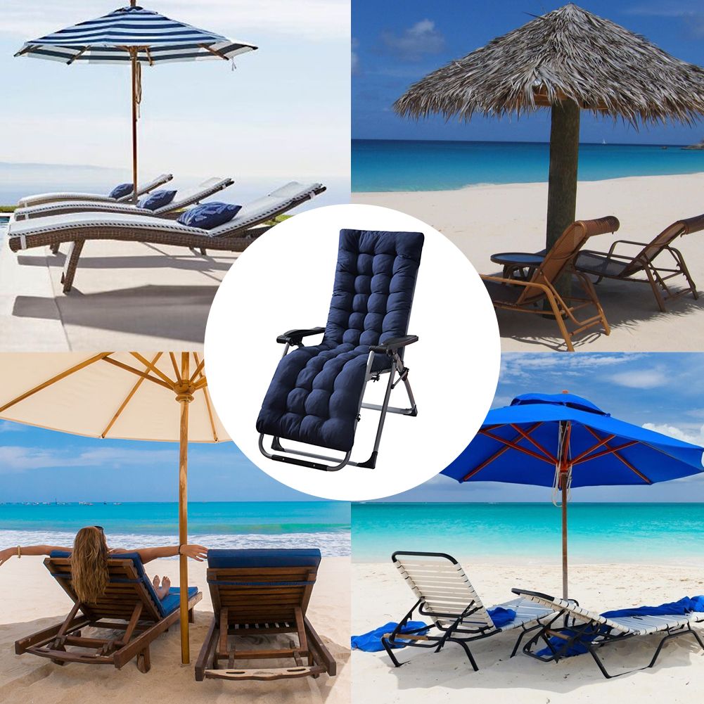 Patio Chaise Lounge Cushions Sun Lounger Cushions Pad Lounge Chair Cushion for Travel Holiday Indoor Outdoor
