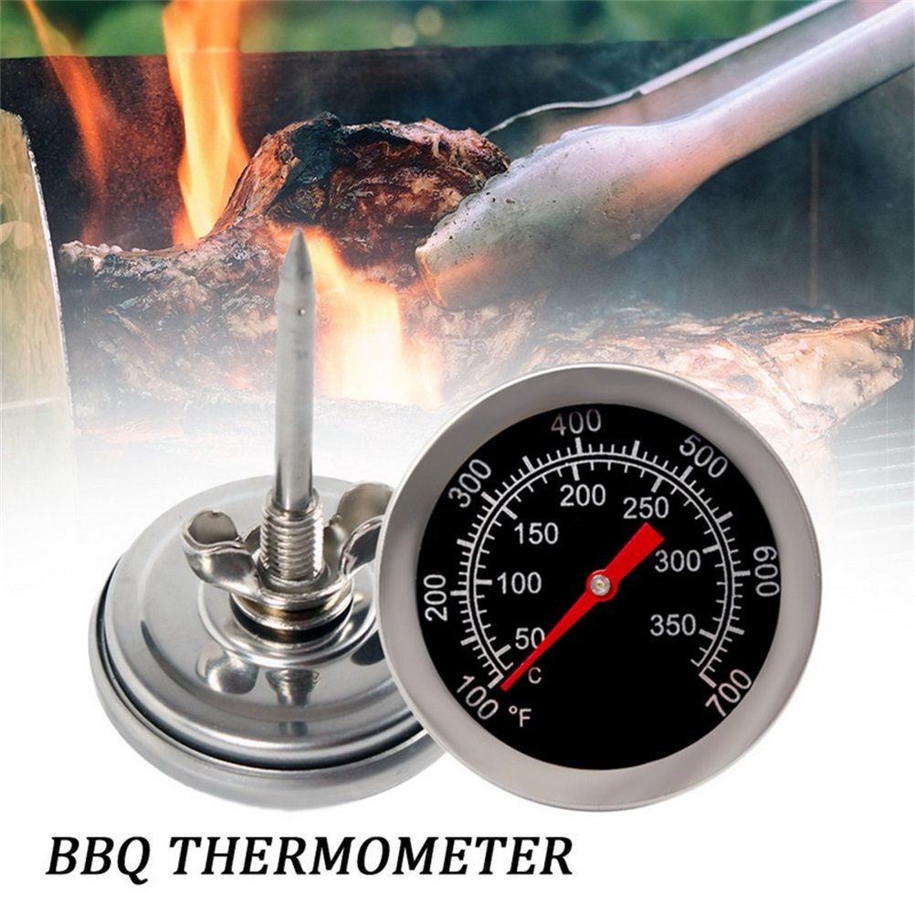 Stainless Steel Barbecue Grill Meat Thermometer Dial Temperature Pressure Gauge Cooking Food Probe Kitchen Tools