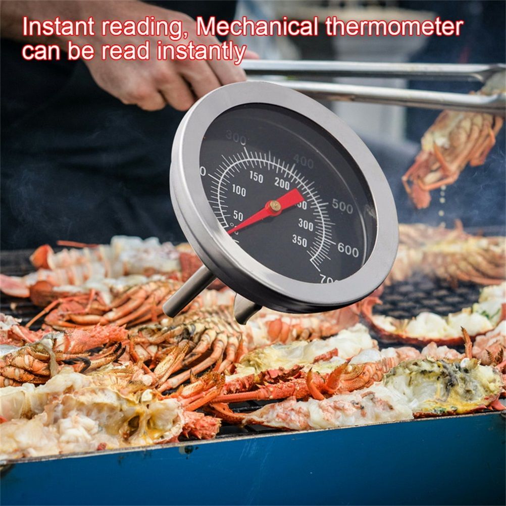 Stainless Steel Barbecue Grill Meat Thermometer Dial Temperature Pressure Gauge Cooking Food Probe Kitchen Tools