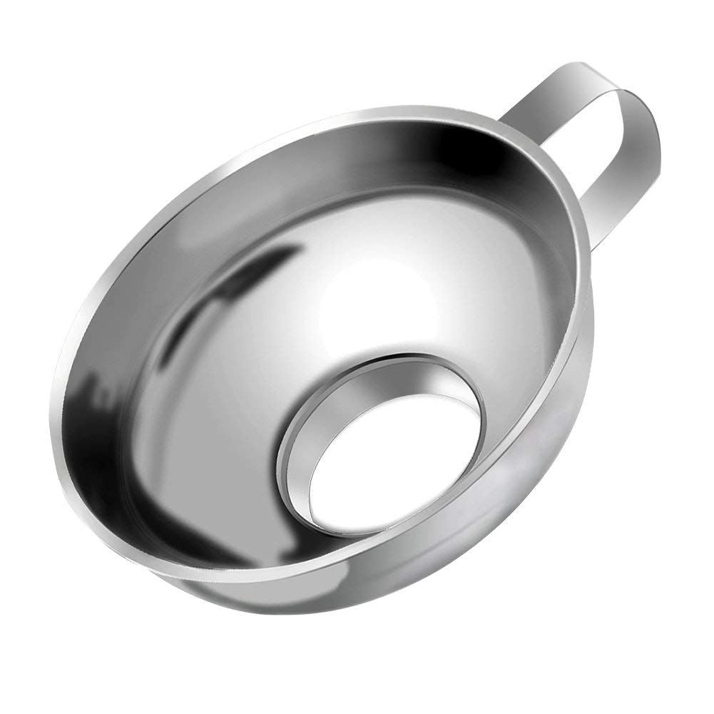 Stainless Steel Wide Mouth Canning Funnel Kitchen Cooking Tools Gadgets Funnel with Handle for Jam