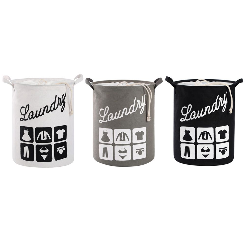 Foldable Fabric Laundry Basket Cotton Laundry Large Bag Collapsible Storage Basket