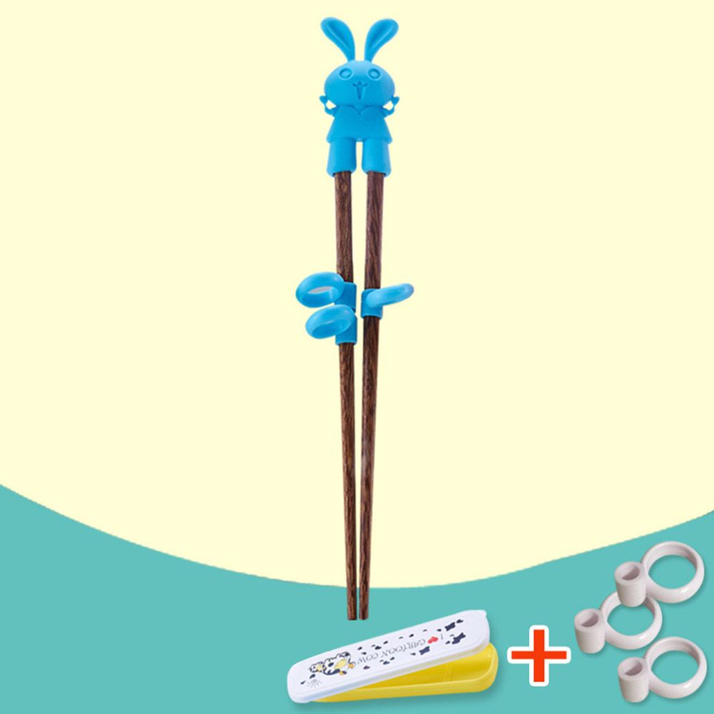 1 Pair Kids Wood Chopsticks Cartoon Children Chopsticks Learning Easy to Use Training Chopsticks for Children Kids