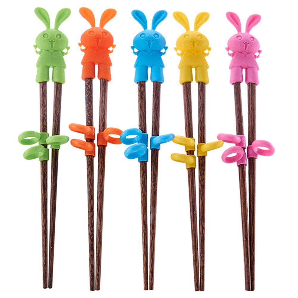 1 Pair Kids Wood Chopsticks Cartoon Children Chopsticks Learning Easy to Use Training Chopsticks for Children Kids