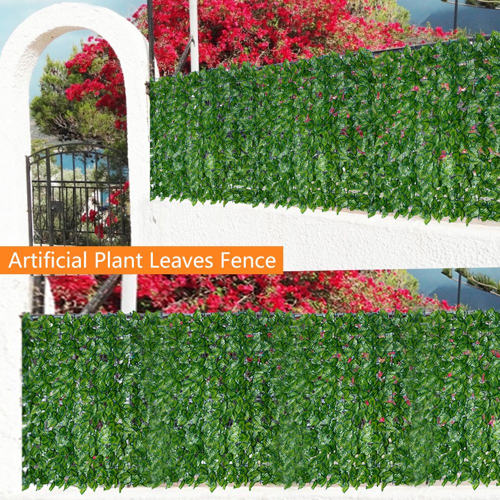 Artificial Leaf Screening Roll UV Fade Protected Hedging Wall Landscaping Garden Fence Balcony Screen for Indoor Outdoor Decor