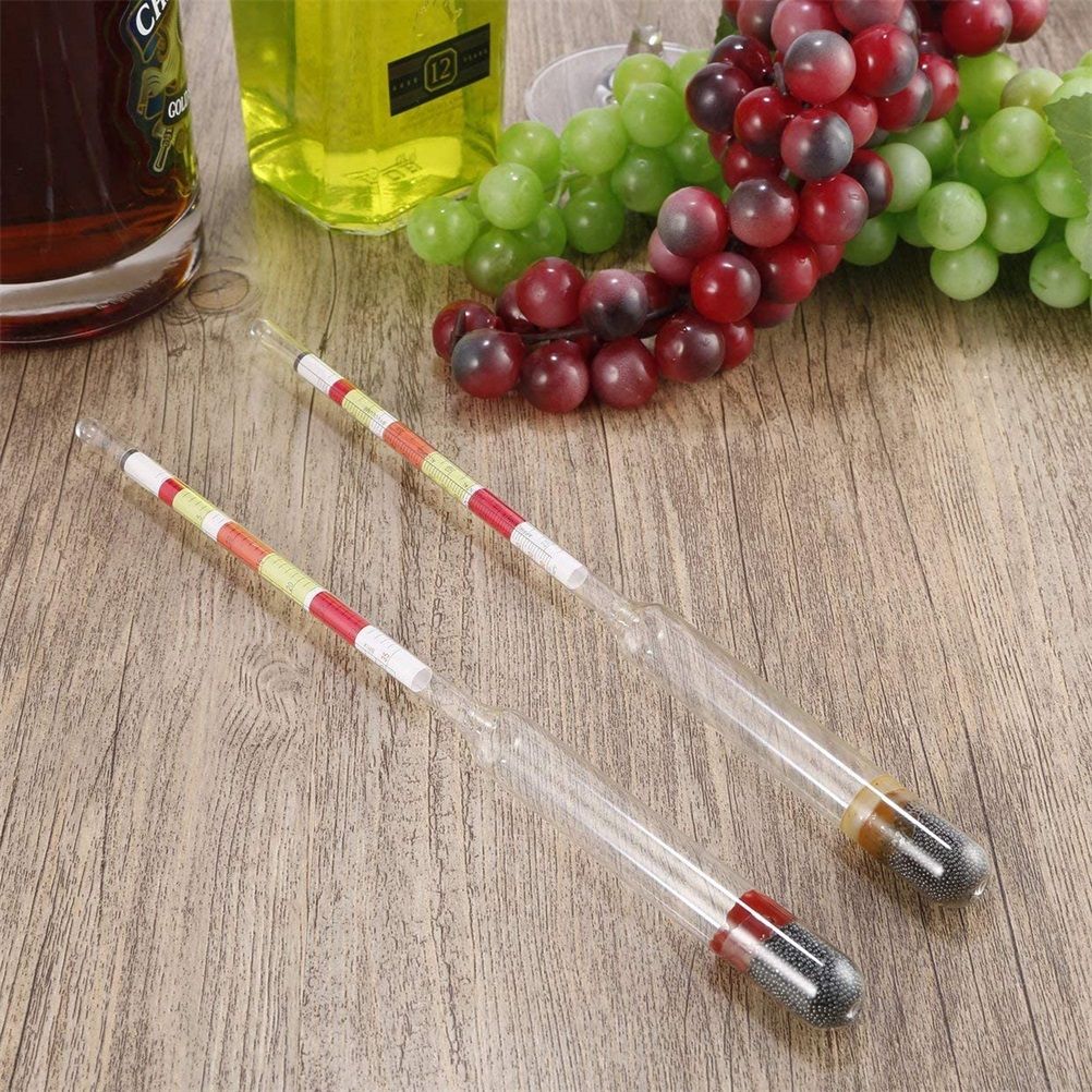 3 Scale Hydrometer Alcohol Brix Meter 3 in 1 Densimeter for Wine Beer
