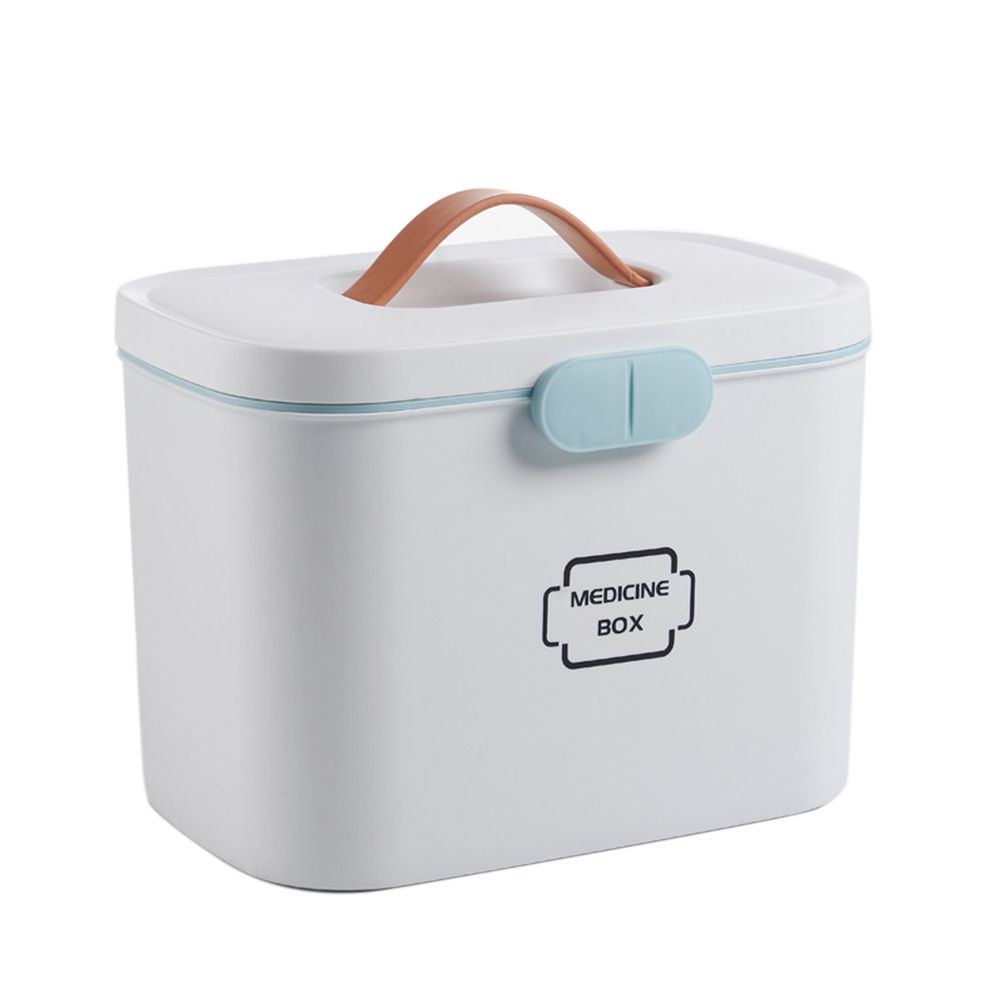 Family Medication Box Portable First Aid Box Organizer with Easy to Open Buckle Snap