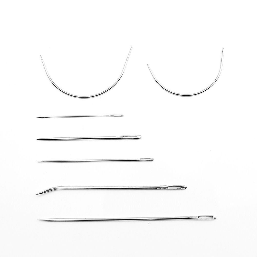 14PCS DIY Leather Tool Set Sewing Needles with Leather Waxed Thread Cord and Thimble for Leather Repair