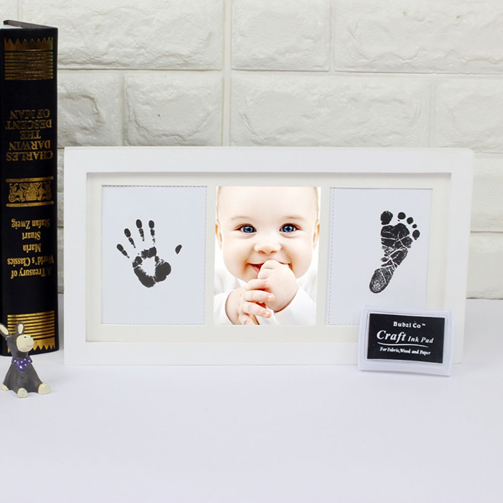 Newborn Baby Handprint Footprint Photo Frame Kit Perfect Baby Shower Gift