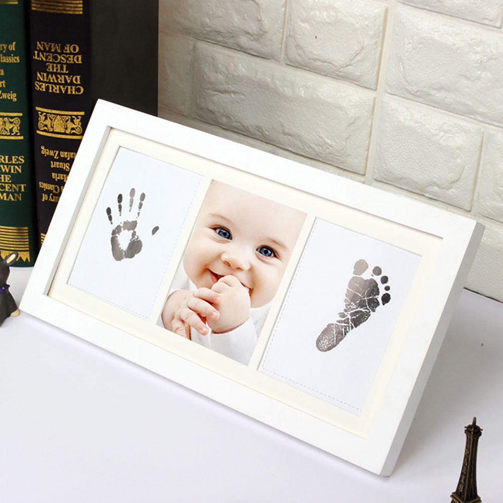 Newborn Baby Handprint Footprint Photo Frame Kit Perfect Baby Shower Gift