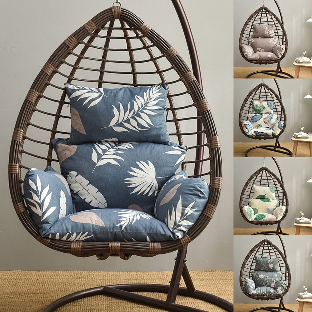 Hanging Chair Cushion for Egg Chair Rattan Hanging Swing Washable Nonslip Soft Swing Chair Cushion for Indoor Garden Decoration