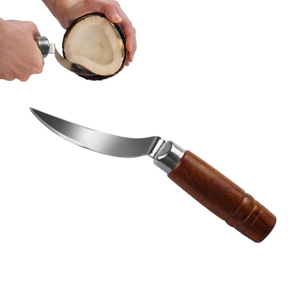 Stainless Steel Coconut Opener Knife Shell Opener Fruit Vegetable Meat Extractor Kitchen Tools