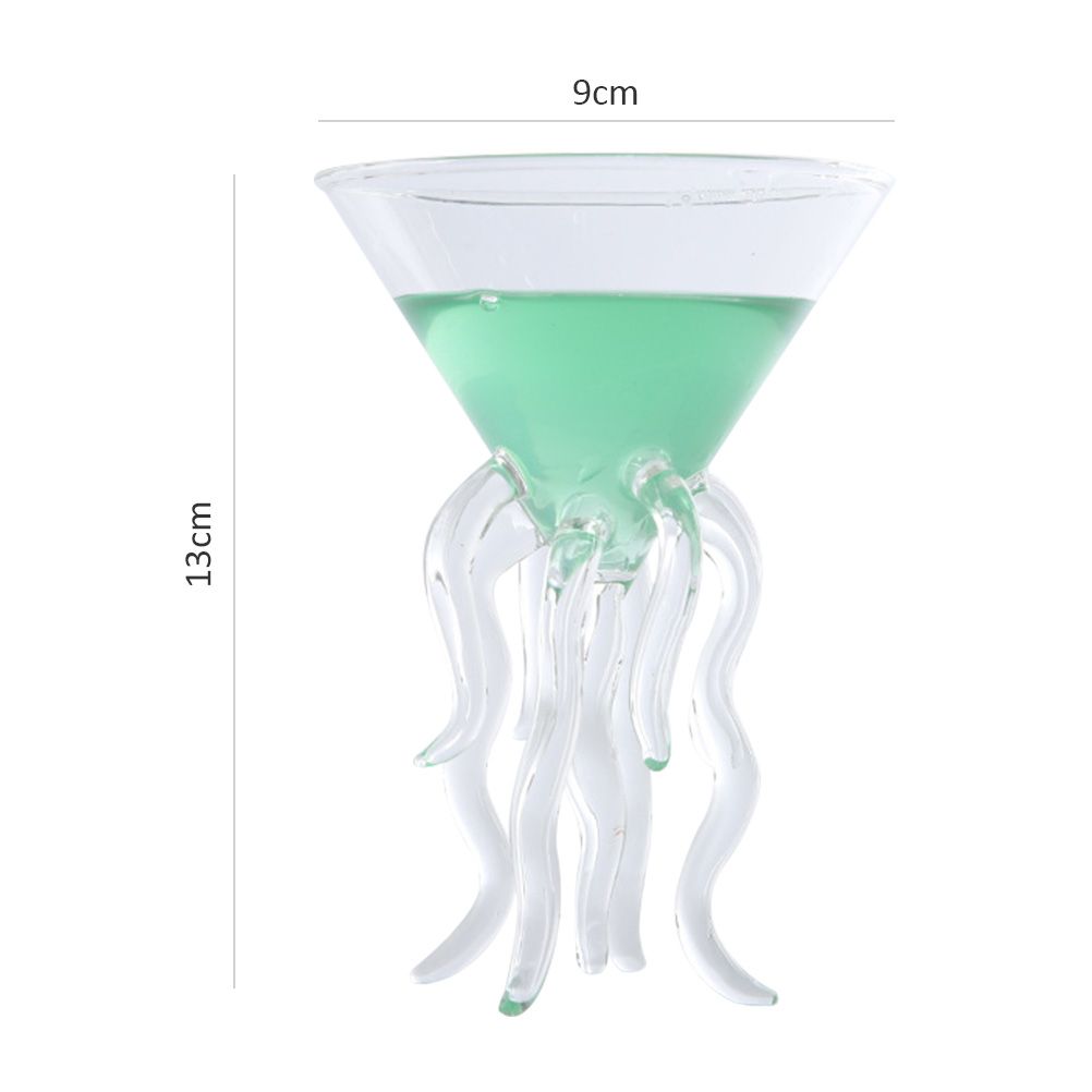 Octopus Cocktail Glass Transparent Octopus Shaped Glass Cup Jellyfish Cup