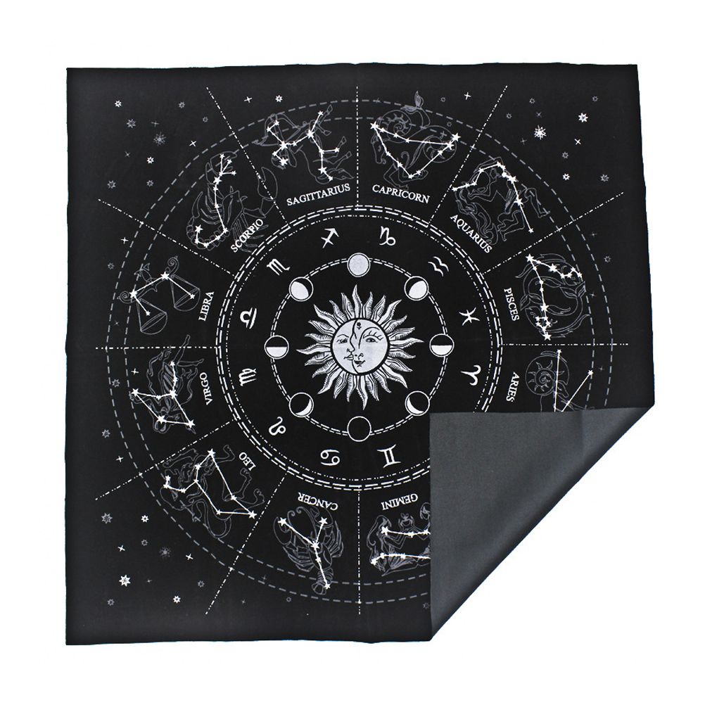 Tarot Special Tablecloth Soft Flocking Tablecloth Divination Card Tablecloth