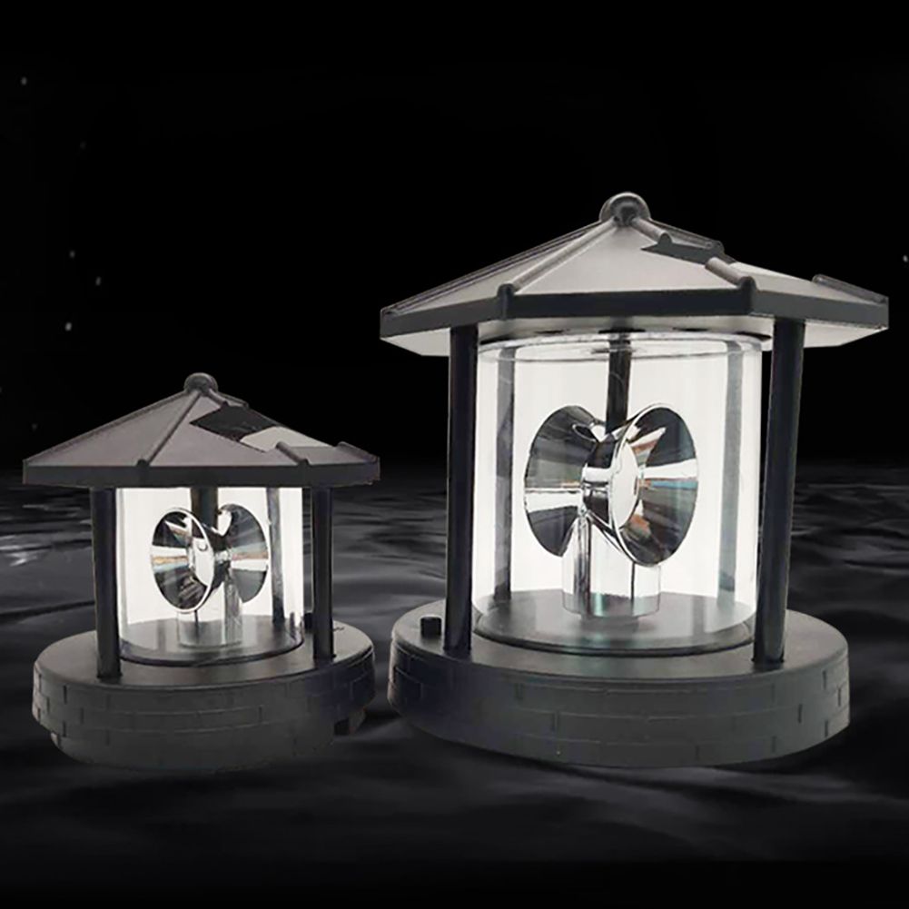 Led Rotating Lighthouse Beacon Lamp Rotating Outdoor Decorative Lamp Energy Saving Solar Landscape Light