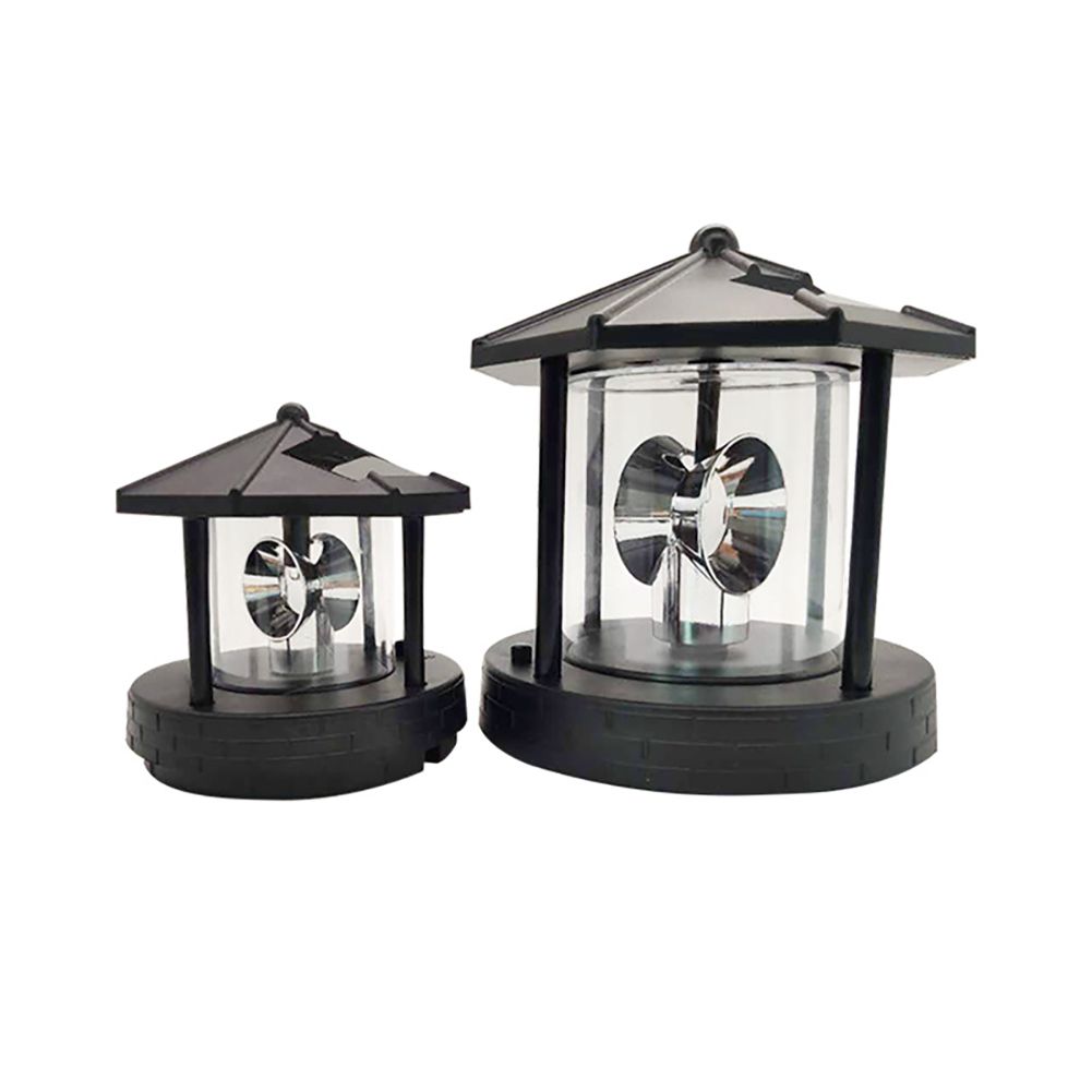 Led Rotating Lighthouse Beacon Lamp Rotating Outdoor Decorative Lamp Energy Saving Solar Landscape Light