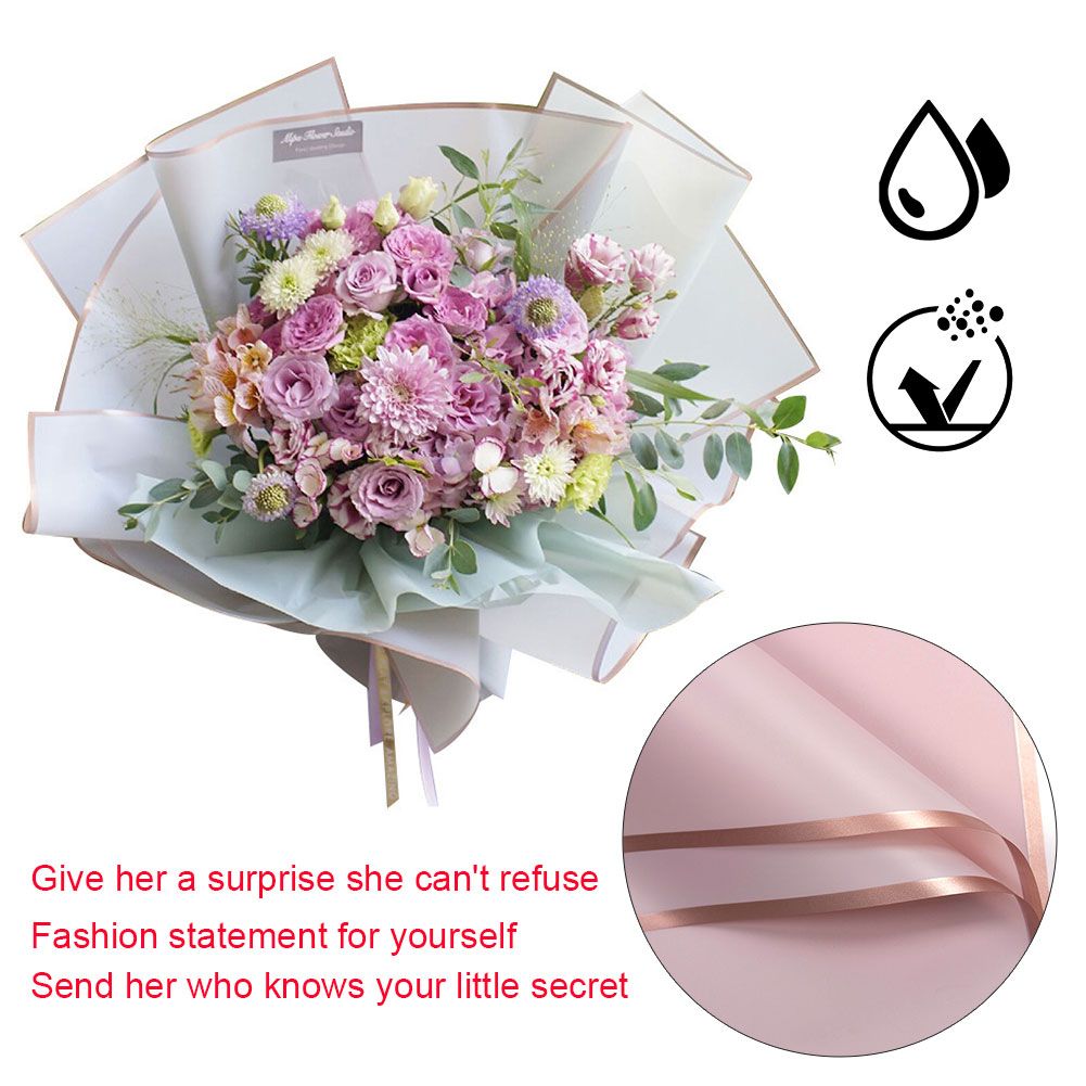 20 Sheets Waterproof Floral Wrapping Paper Sheets Fresh Flowers Bouquet Gift Packaging Wrapping Paper Sheets