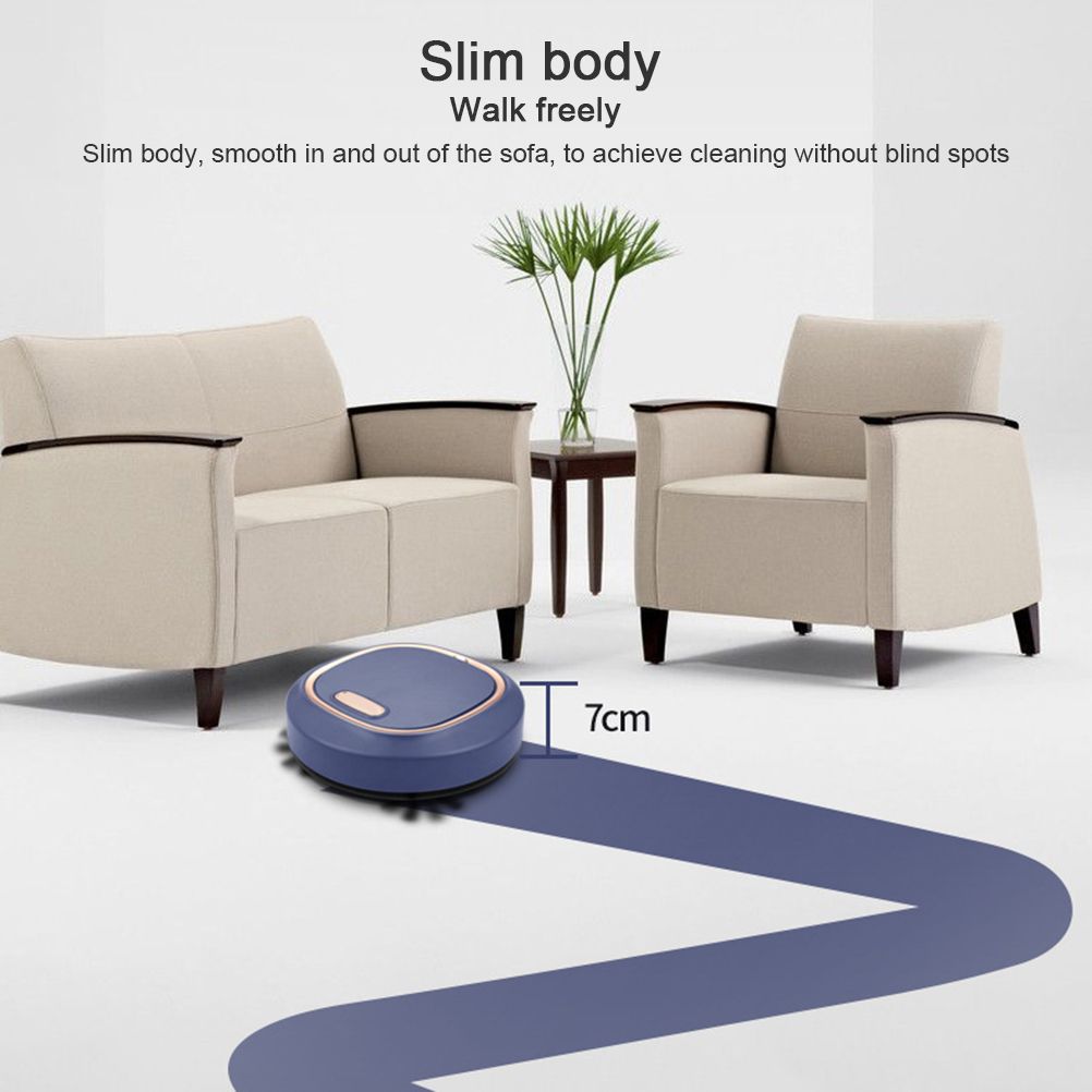 3 In 1 Intelligent Robot Vacuum Cleaner 1200 mAh Battery Suction Vacuum Cleaner Robot for Floors Pet Hair Dust