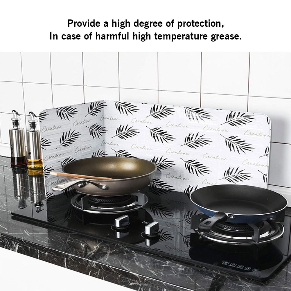 Folding Oil Splatter Shield Splash Proof Panels Gas Stove Shield for Kitchen