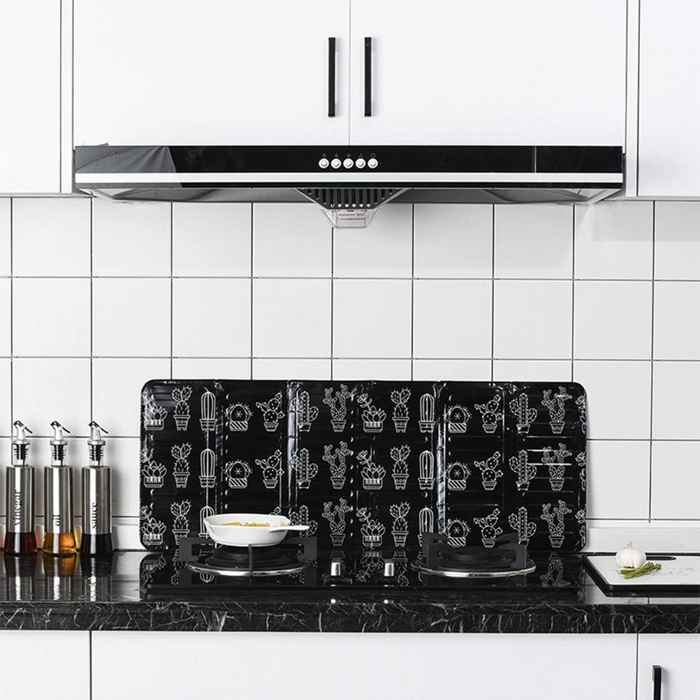 Folding Oil Splatter Shield Splash Proof Panels Gas Stove Shield for Kitchen