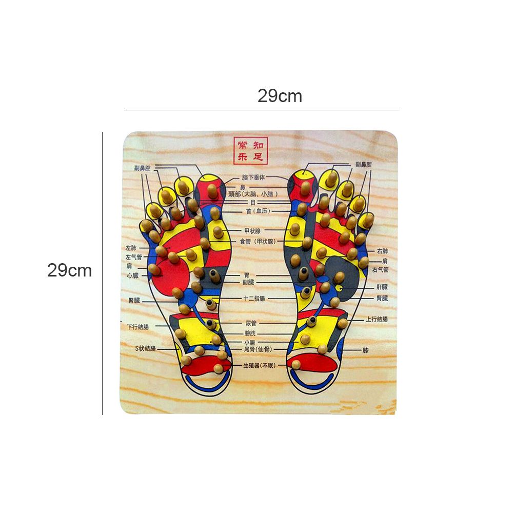 Wooden Foot Massage Board Acupoint Foot Massager Reflexology Chart