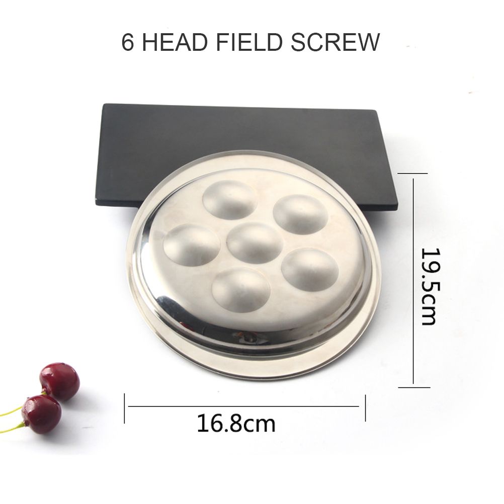 Stainless Steel Snail Plate Set Escargot Dining Set 6 Compartment Snail Dishes with Tong and Fork