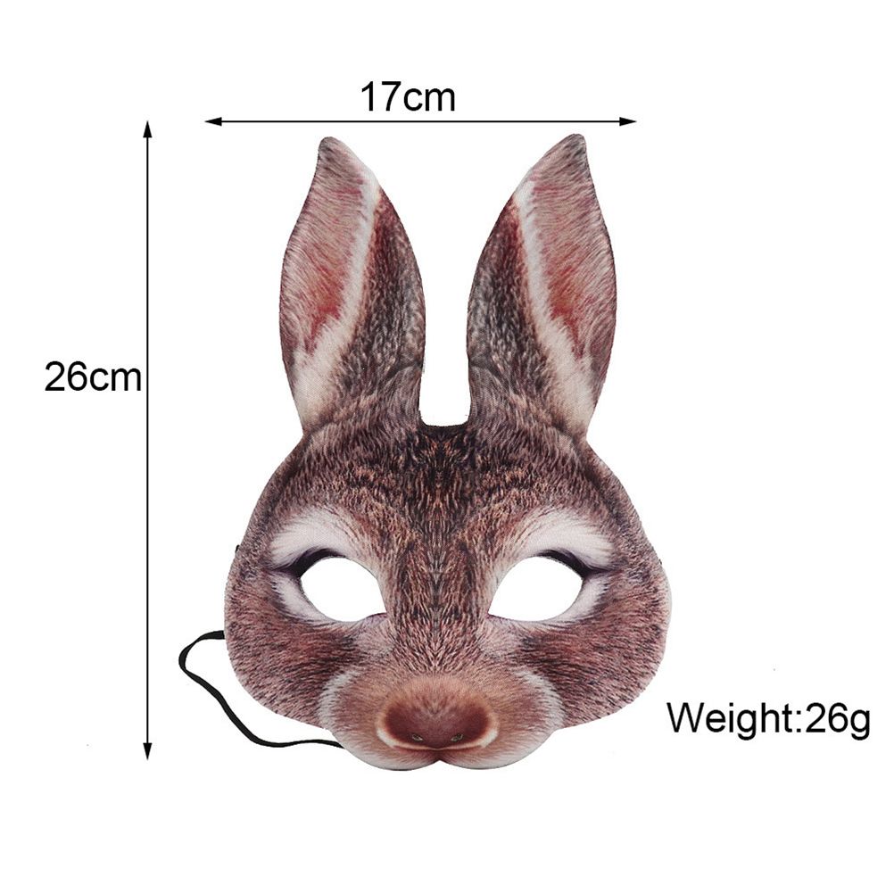 Half Face Rabbit Headgear Funny EVA Rabbit Bunny Headgear for Party Festival Club