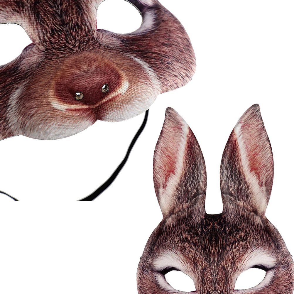 Half Face Rabbit Headgear Funny EVA Rabbit Bunny Headgear for Party Festival Club