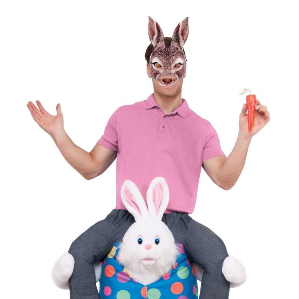 Half Face Rabbit Headgear Funny EVA Rabbit Bunny Headgear for Party Festival Club