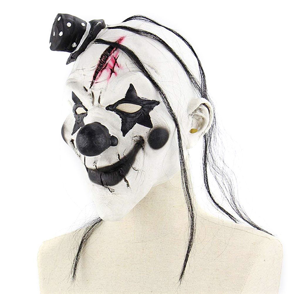 Halloween Latex Mask Horrible Scary Clown Mask Halloween Clown Mask Dress up Props for Adult