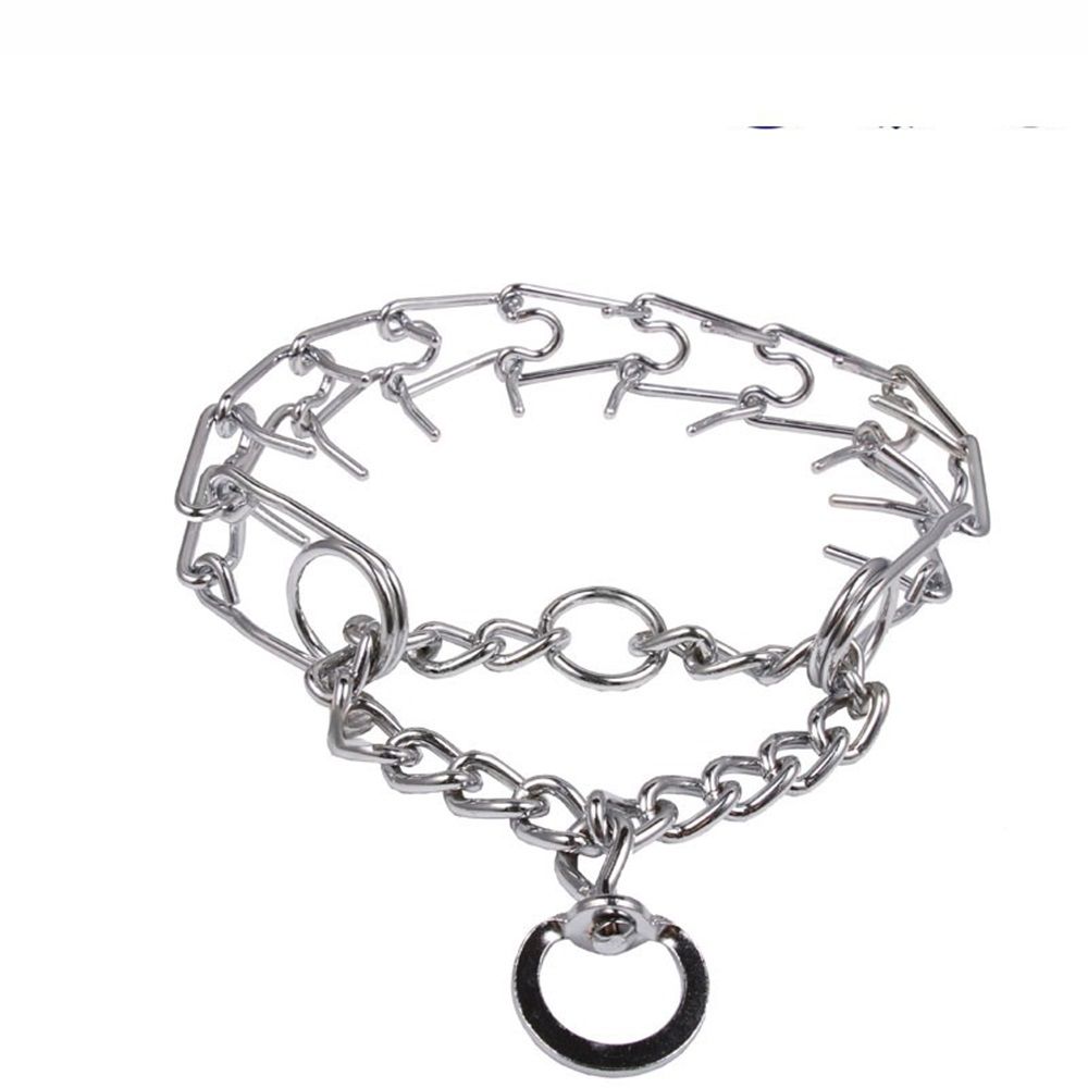 Adjustable Dog Training Prong Collar Metal Pinch Training Chain Collar Prong Pet Choke Collars Dog Necklace
