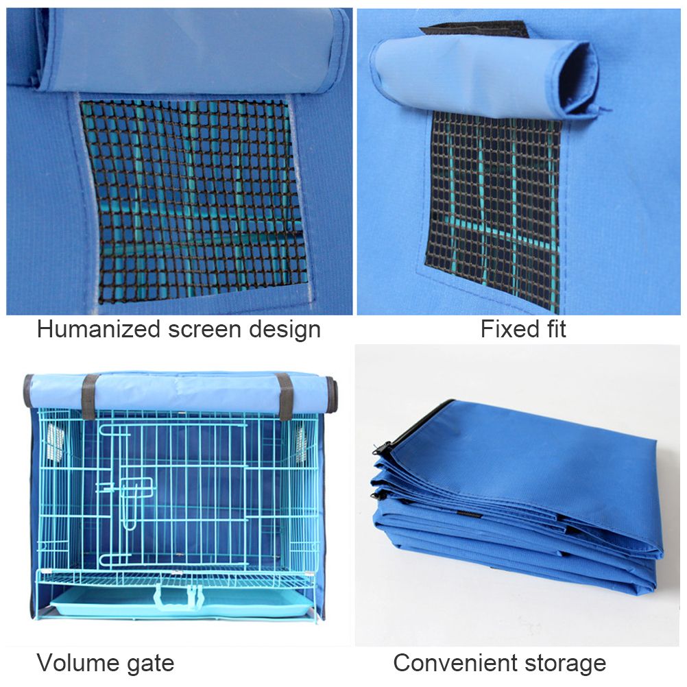 Windproof Pet Cat Rabbit Dog Crate Cover Breathable Waterproof Four Seasons Cages Cover