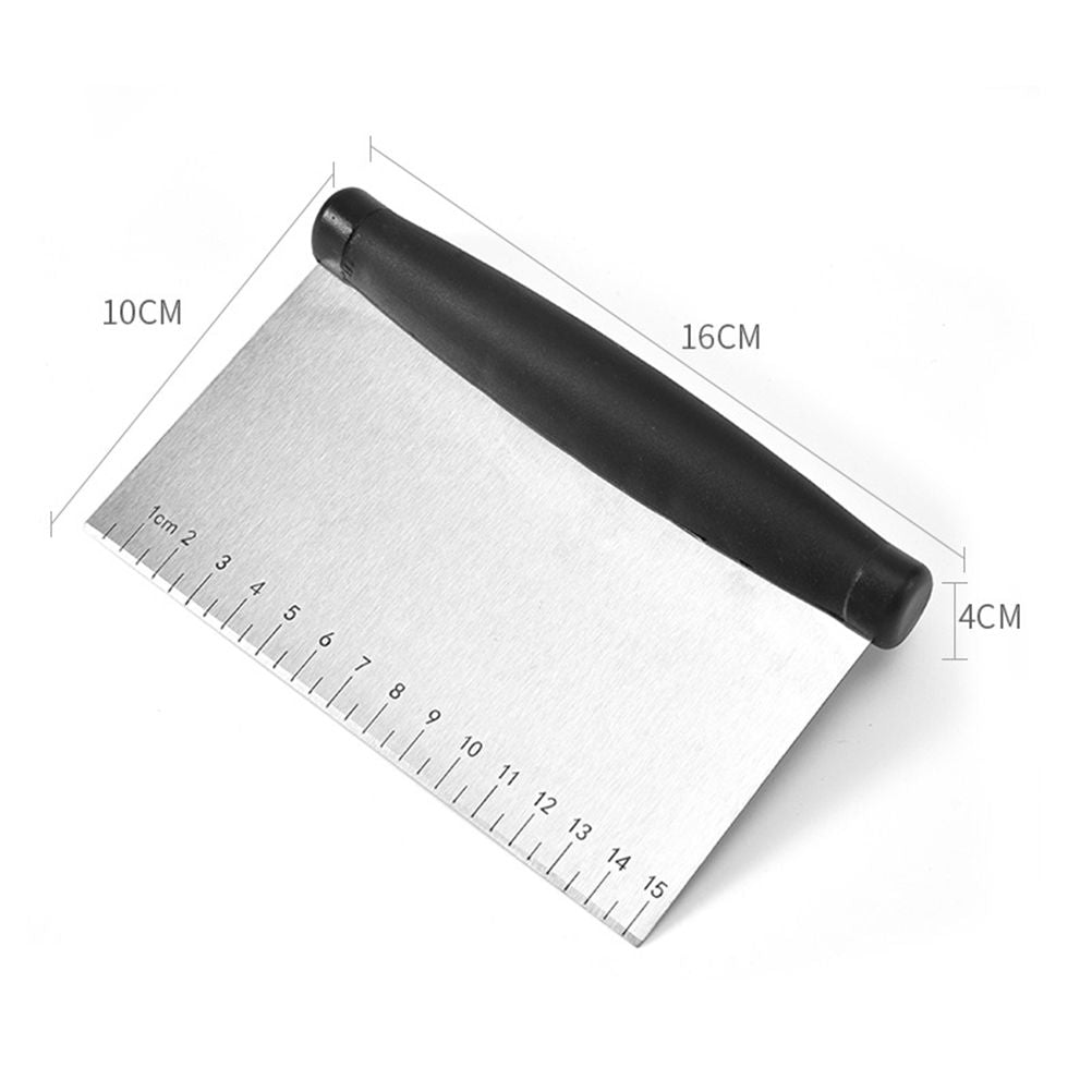 Multi Purpose Bench Scraper Stainless Steel Pizza Dough Scraper Chopper Dough Cutter for Bread and Pizza Dough