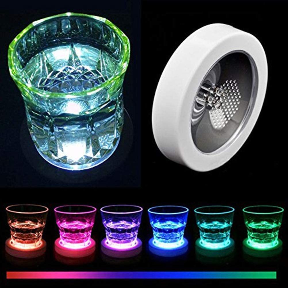 LED Drink Coasters Cup Coaster with Light Gravity Sensor Drink Pads for Bar Party Club